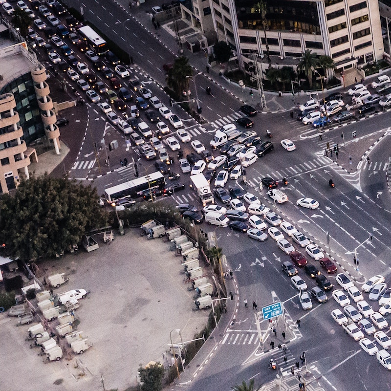 intersection traffic jam