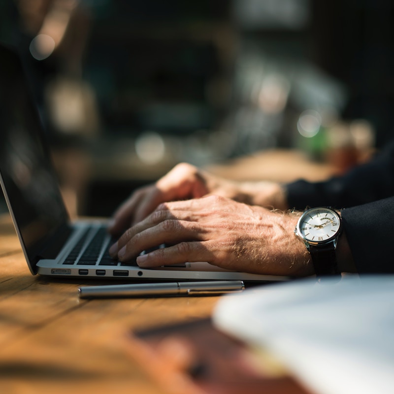 laptop hands